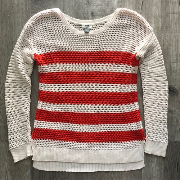 Old Navy Sweaters - Striped Open-Knit Sweater - Old Navy Sweater
